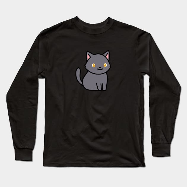 British Shorthair Cat Long Sleeve T-Shirt by littlemandyart